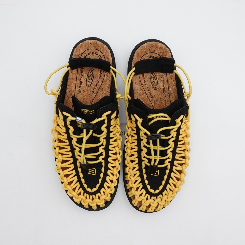 NEW Women's KEEN Uneek II Convertible X Sandals 1028665 Black/Yellow - Picture 3 of 12